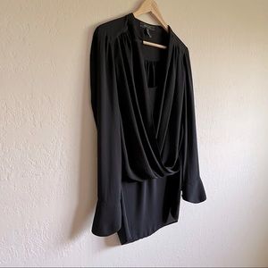 BCBG Maxazria Drape High Low Top, XXS